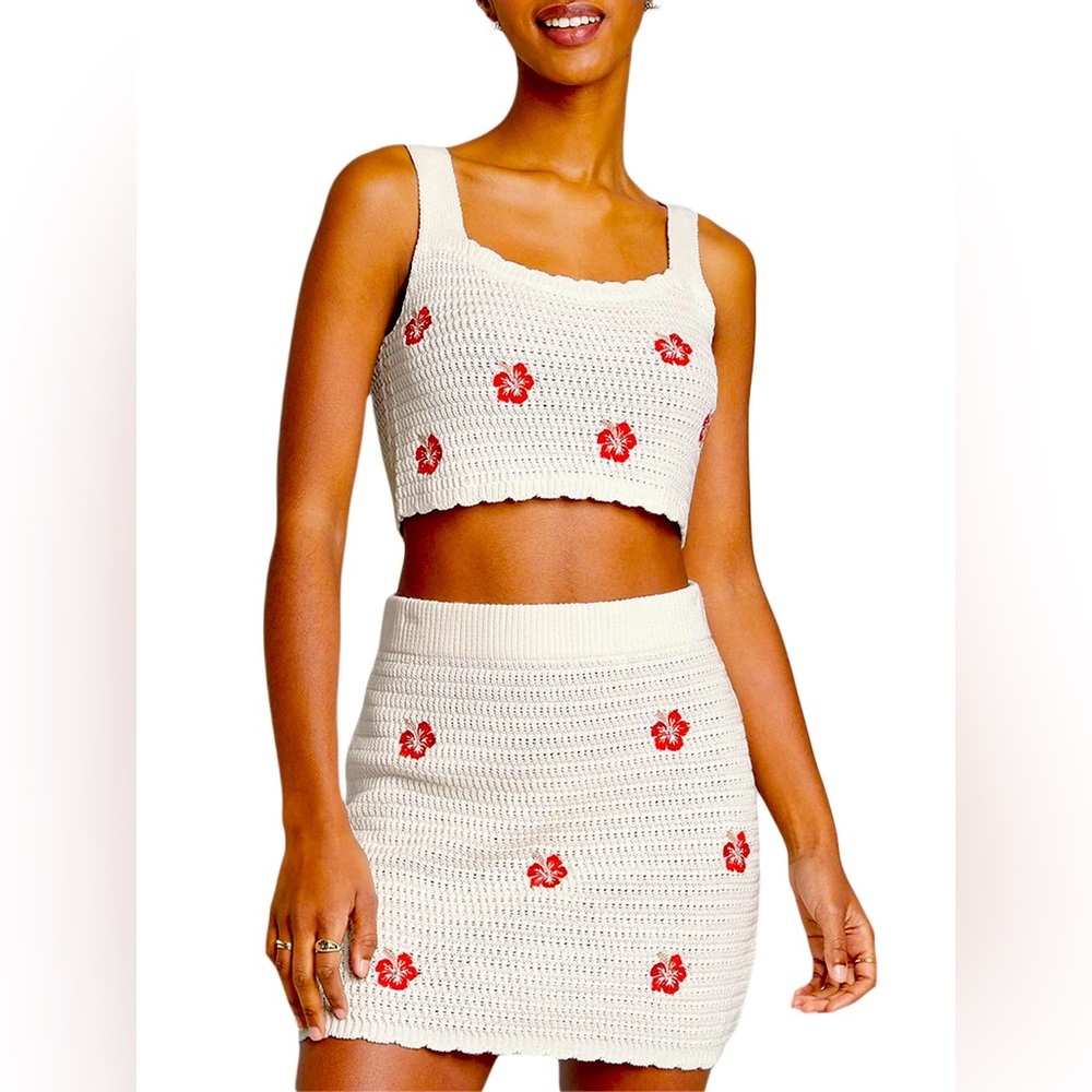 Wild Fable Crochet Skirt Set